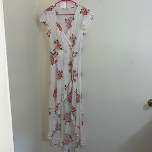 Altar’d state high low wrap dress with floral pattern size small